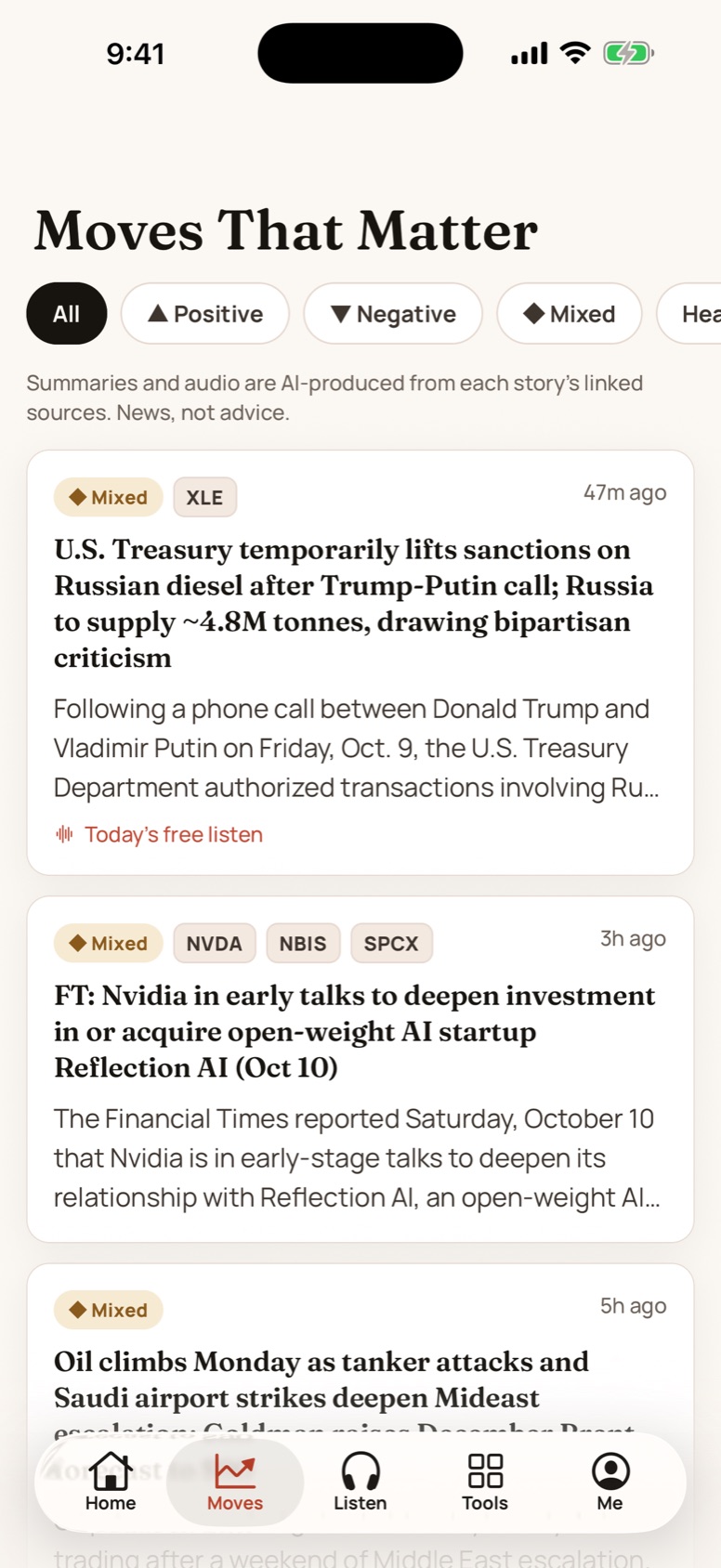 Moves That Matter: market-moving news, updated hourly