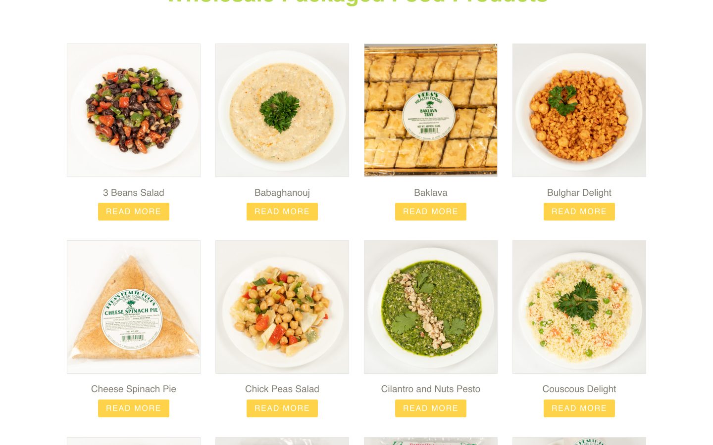 Heba's Health Foods: Product catalog on a Mac
