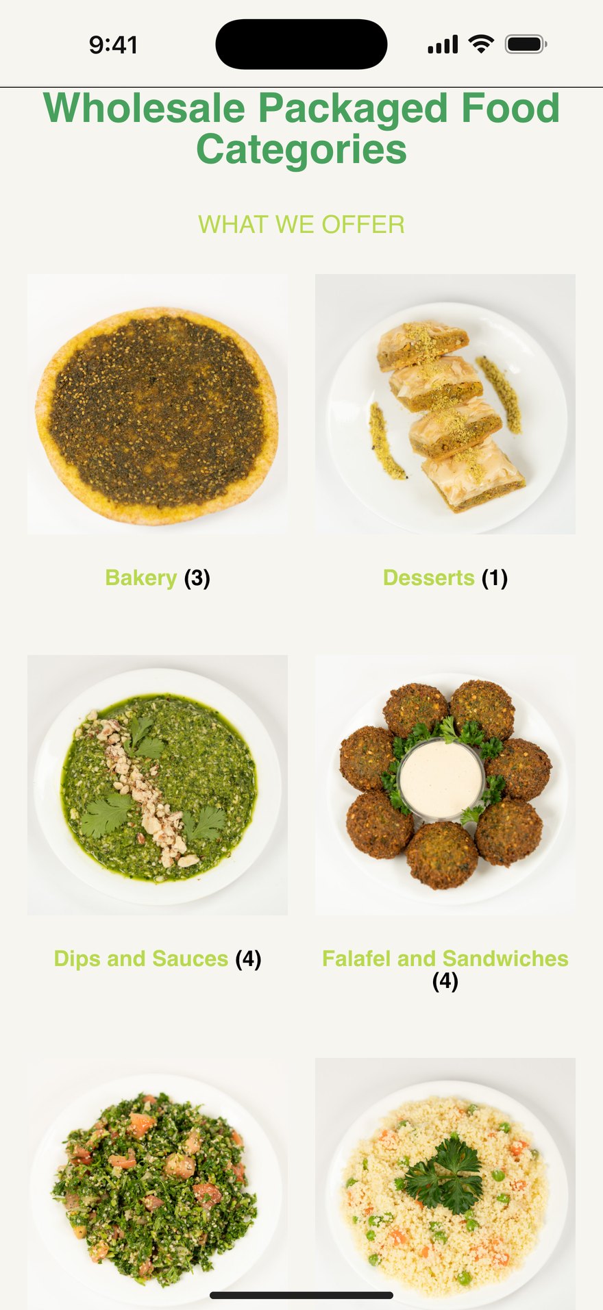 Heba's Health Foods on an iPhone