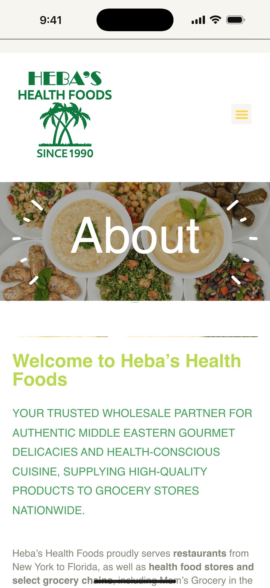 Heba's Health Foods: Quality and delivery on an iPhone