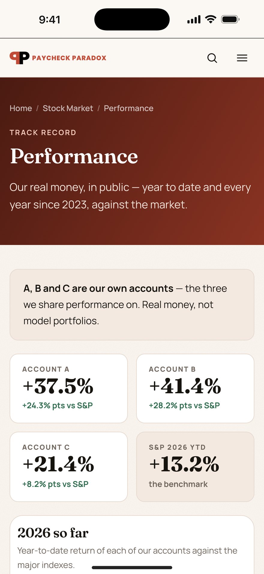 Paycheck Paradox: Performance on an iPhone