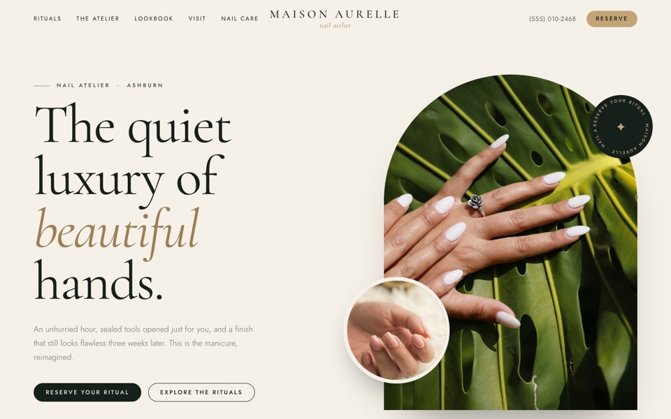 Maison Aurelle sample website